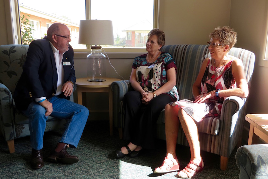 Abbeyfield Mortlake chair Mick Murphy OAM, joint venture CEO Deb Rantall and Sunnyside House chair Jill Anderson copy 2