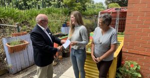 Mick Murphy OAM Erin McGuigan and Deb Rantall Web