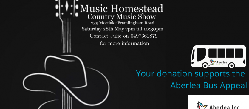 Country Music Show supports Aberlea Bus Appeal